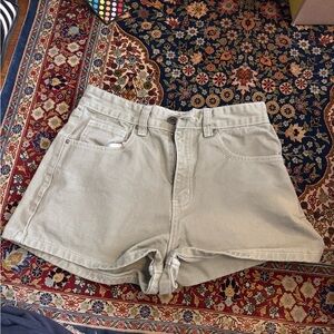 Cotton on high rise mom shorts in green